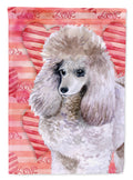 Poodle Love House Flag 28x40 Porch Sleeve Pole Decorative Outside Yard Banner Artwork Wall Hanging, Polyester