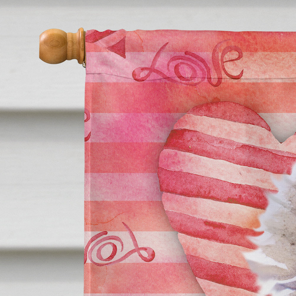 Poodle Love House Flag 28x40 Porch Sleeve Pole Decorative Outside Yard Banner Artwork Wall Hanging, Polyester