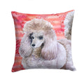 Poodle Love Decorative Throw Pillow 14x14 Indoor Outdoor Accent Cushion, Fabric Cover with Insert for Sofa, Bed, Porch & Living Room