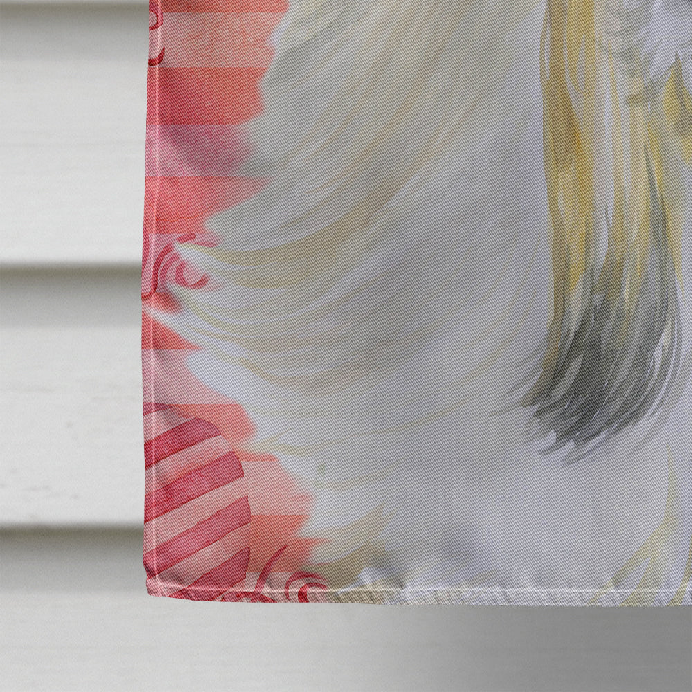 Shih Tzu Love House Flag 28x40 Porch Sleeve Pole Decorative Outside Yard Banner Artwork Wall Hanging, Polyester
