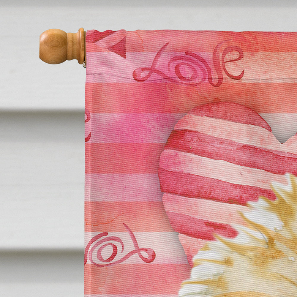 Morkie Love House Flag 28x40 Porch Sleeve Pole Decorative Outside Yard Banner Artwork Wall Hanging, Polyester