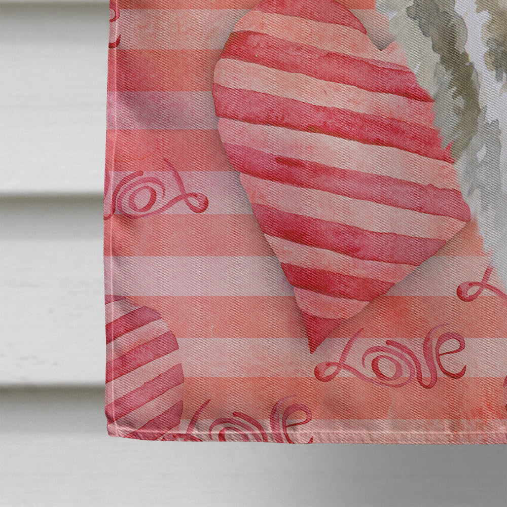 American Akita Love House Flag 28x40 Porch Sleeve Pole Decorative Outside Yard Banner Artwork Wall Hanging, Polyester