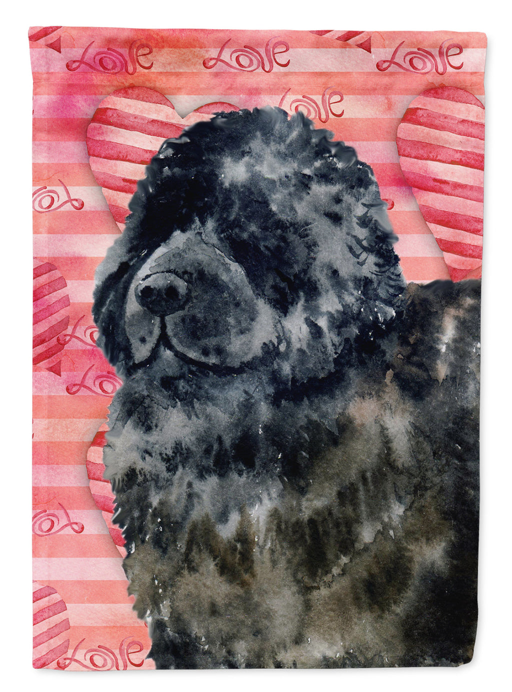 Newfoundland Love House Flag 28x40 Porch Sleeve Pole Decorative Outside Yard Banner Artwork Wall Hanging, Polyester