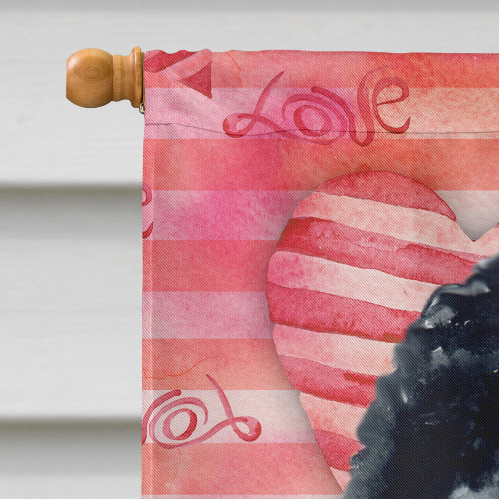 Newfoundland Love House Flag 28x40 Porch Sleeve Pole Decorative Outside Yard Banner Artwork Wall Hanging, Polyester