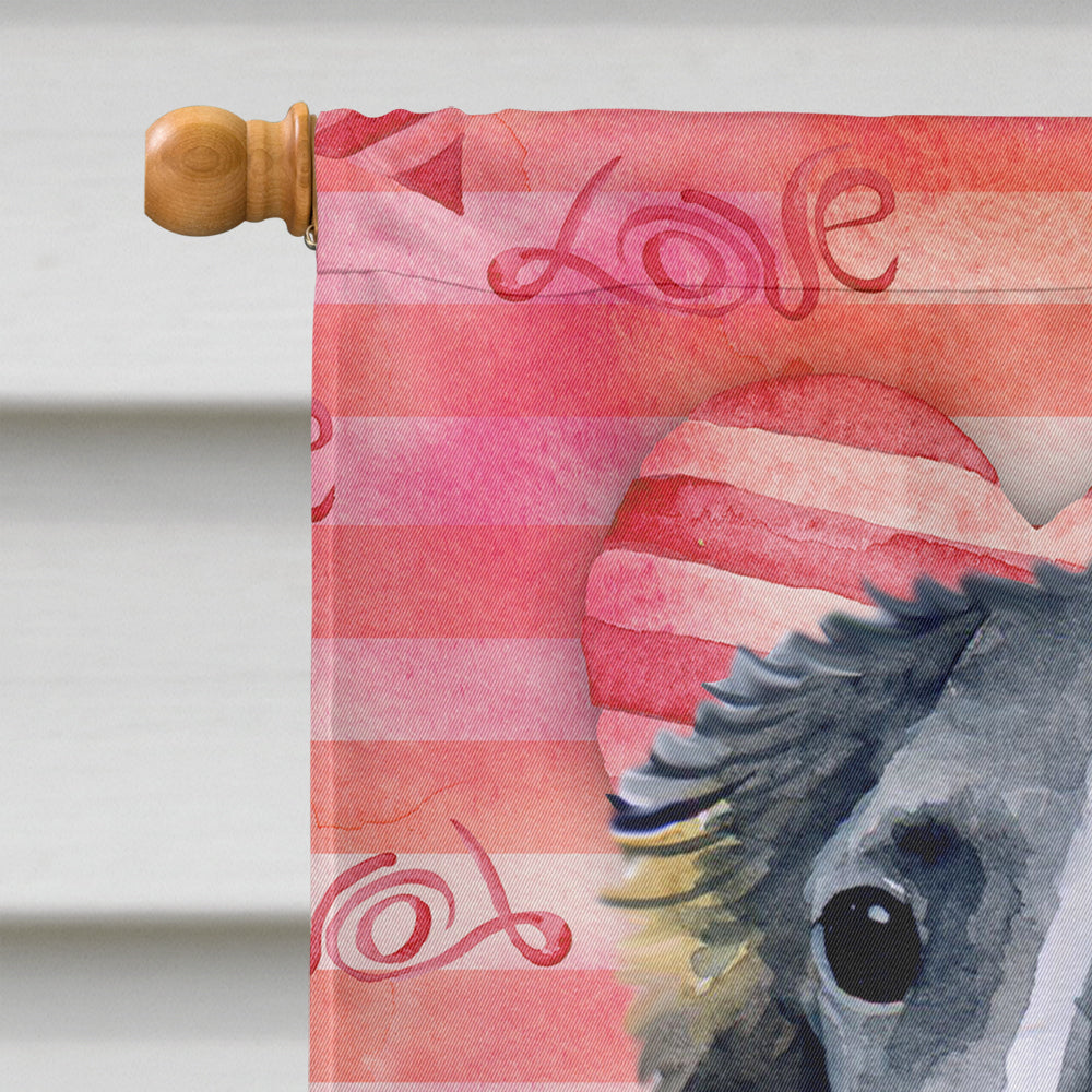 Borzoi Love House Flag 28x40 Porch Sleeve Pole Decorative Outside Yard Banner Artwork Wall Hanging, Polyester