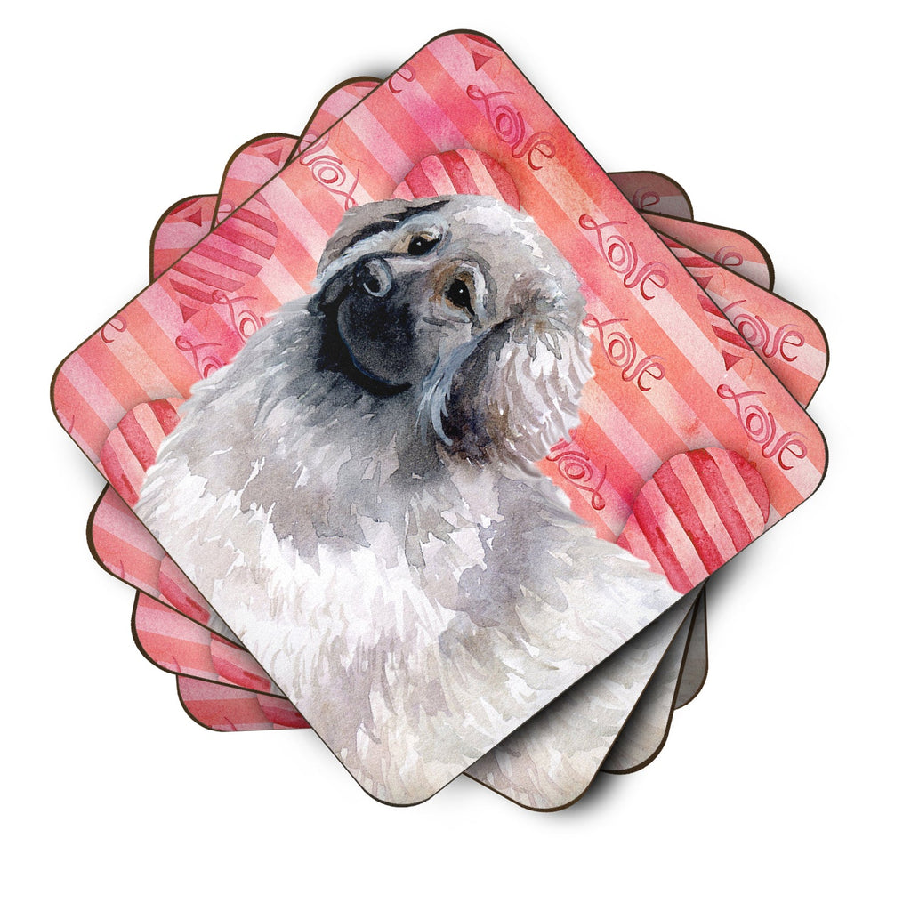 Moscow Watchdog Love Foam Coasters Set of 4 Cup Coasters for Indoor Outdoor, Tabletop Protection, Anti Slip, Mouse pad Material