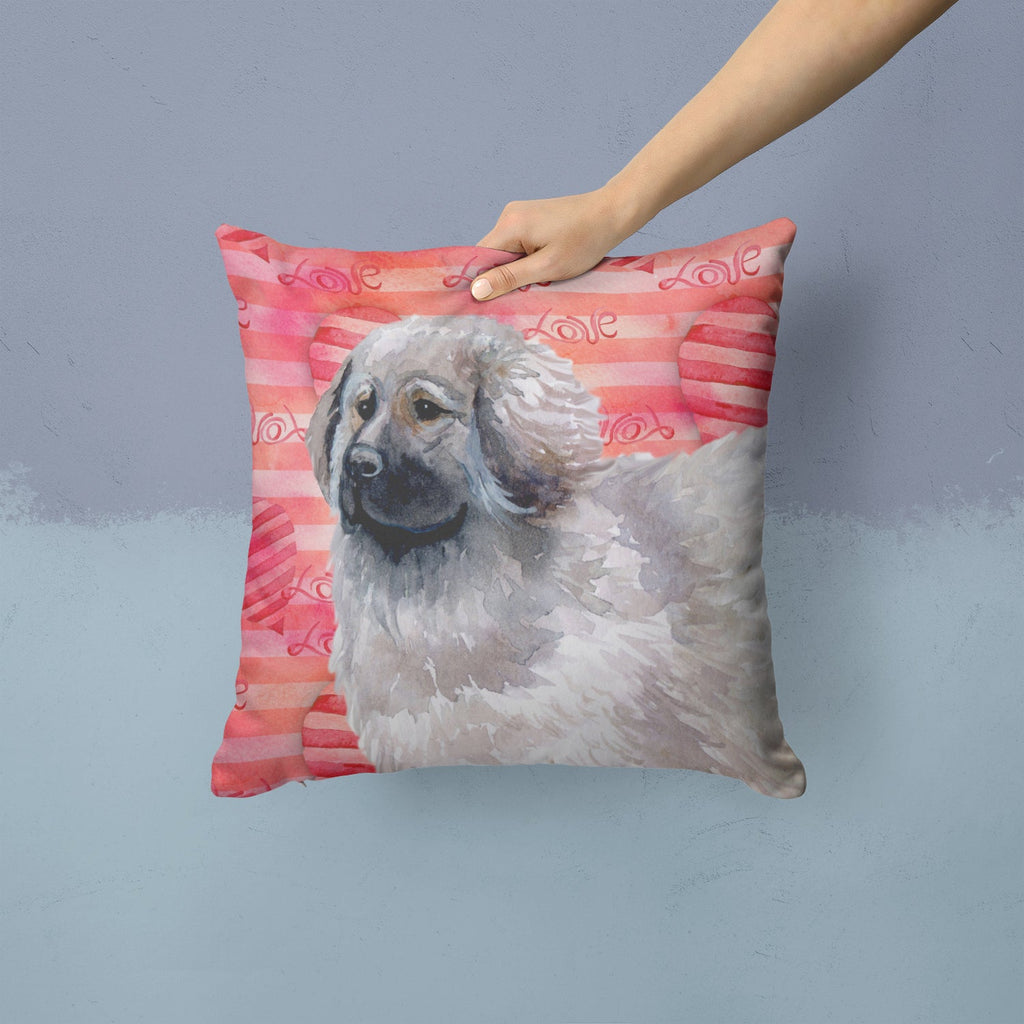 Moscow Watchdog Love Decorative Throw Pillow 14x14 Indoor Outdoor Accent Cushion, Fabric Cover with Insert for Sofa, Bed, Porch & Living Room