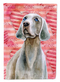 Weimaraner Love House Flag 28x40 Porch Sleeve Pole Decorative Outside Yard Banner Artwork Wall Hanging, Polyester