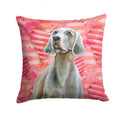 Weimaraner Love Decorative Throw Pillow 14x14 Indoor Outdoor Accent Cushion, Fabric Cover with Insert for Sofa, Bed, Porch & Living Room
