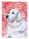 Maremma Sheepdog Love House Flag 28x40 Porch Sleeve Pole Decorative Outside Yard Banner Artwork Wall Hanging, Polyester