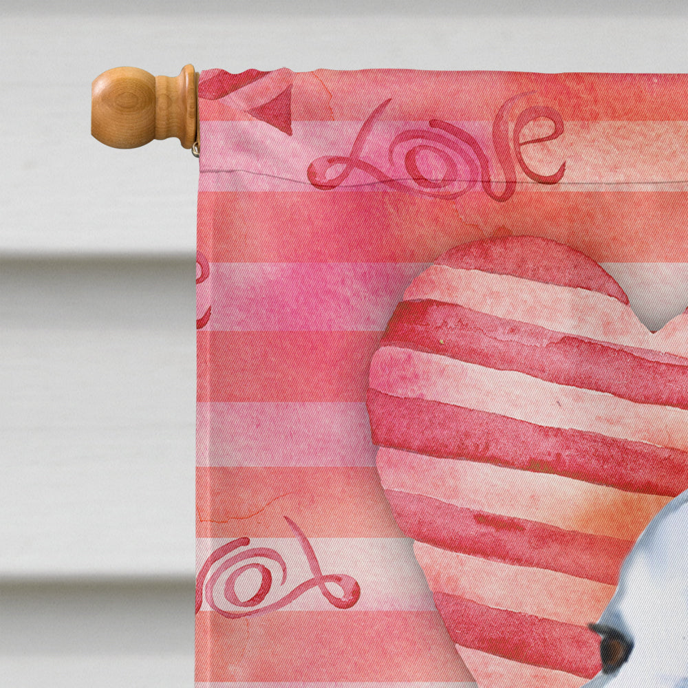 Maremma Sheepdog Love House Flag 28x40 Porch Sleeve Pole Decorative Outside Yard Banner Artwork Wall Hanging, Polyester