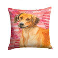 Rhodesian Ridgeback Love Decorative Throw Pillow 14x14 Indoor Outdoor Accent Cushion, Fabric Cover with Insert for Sofa, Bed, Porch & Living Room