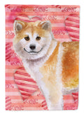 Shiba Inu Love House Flag 28x40 Porch Sleeve Pole Decorative Outside Yard Banner Artwork Wall Hanging, Polyester