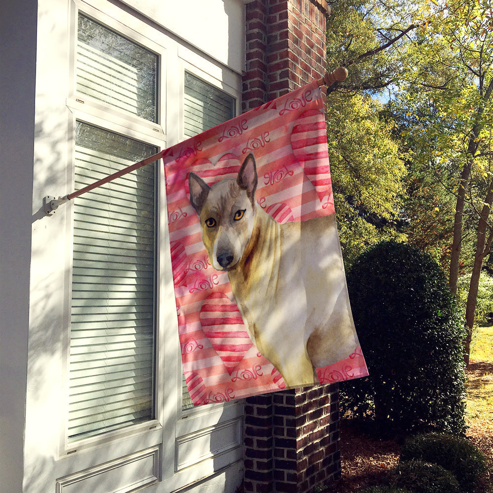 Thai Ridgeback Love House Flag 28x40 Porch Sleeve Pole Decorative Outside Yard Banner Artwork Wall Hanging, Polyester