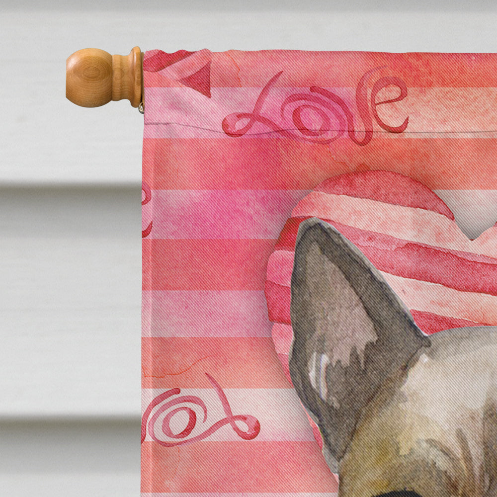 Thai Ridgeback Love House Flag 28x40 Porch Sleeve Pole Decorative Outside Yard Banner Artwork Wall Hanging, Polyester