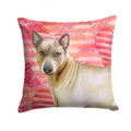 Thai Ridgeback Love Decorative Throw Pillow 14x14 Indoor Outdoor Accent Cushion, Fabric Cover with Insert for Sofa, Bed, Porch & Living Room