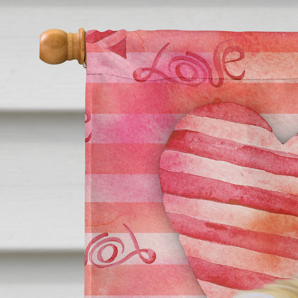 Pekingese Love House Flag 28x40 Porch Sleeve Pole Decorative Outside Yard Banner Artwork Wall Hanging, Polyester