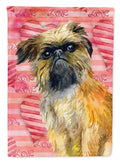 Brussels Griffon Love House Flag 28x40 Porch Sleeve Pole Decorative Outside Yard Banner Artwork Wall Hanging, Polyester