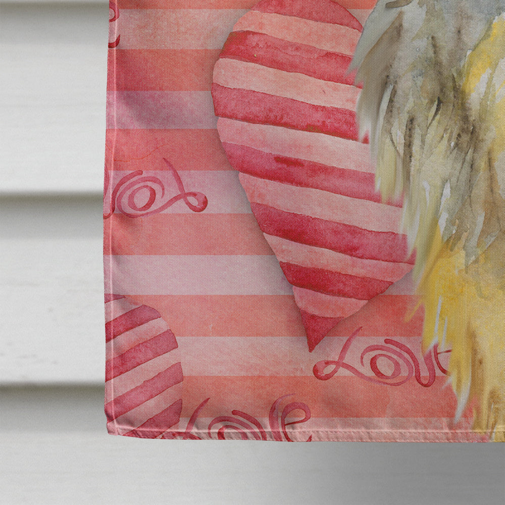 Brussels Griffon Love House Flag 28x40 Porch Sleeve Pole Decorative Outside Yard Banner Artwork Wall Hanging, Polyester