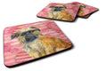 Brussels Griffon Love Foam Coasters Set of 4 Cup Coasters for Indoor Outdoor, Tabletop Protection, Anti Slip, Mouse pad Material