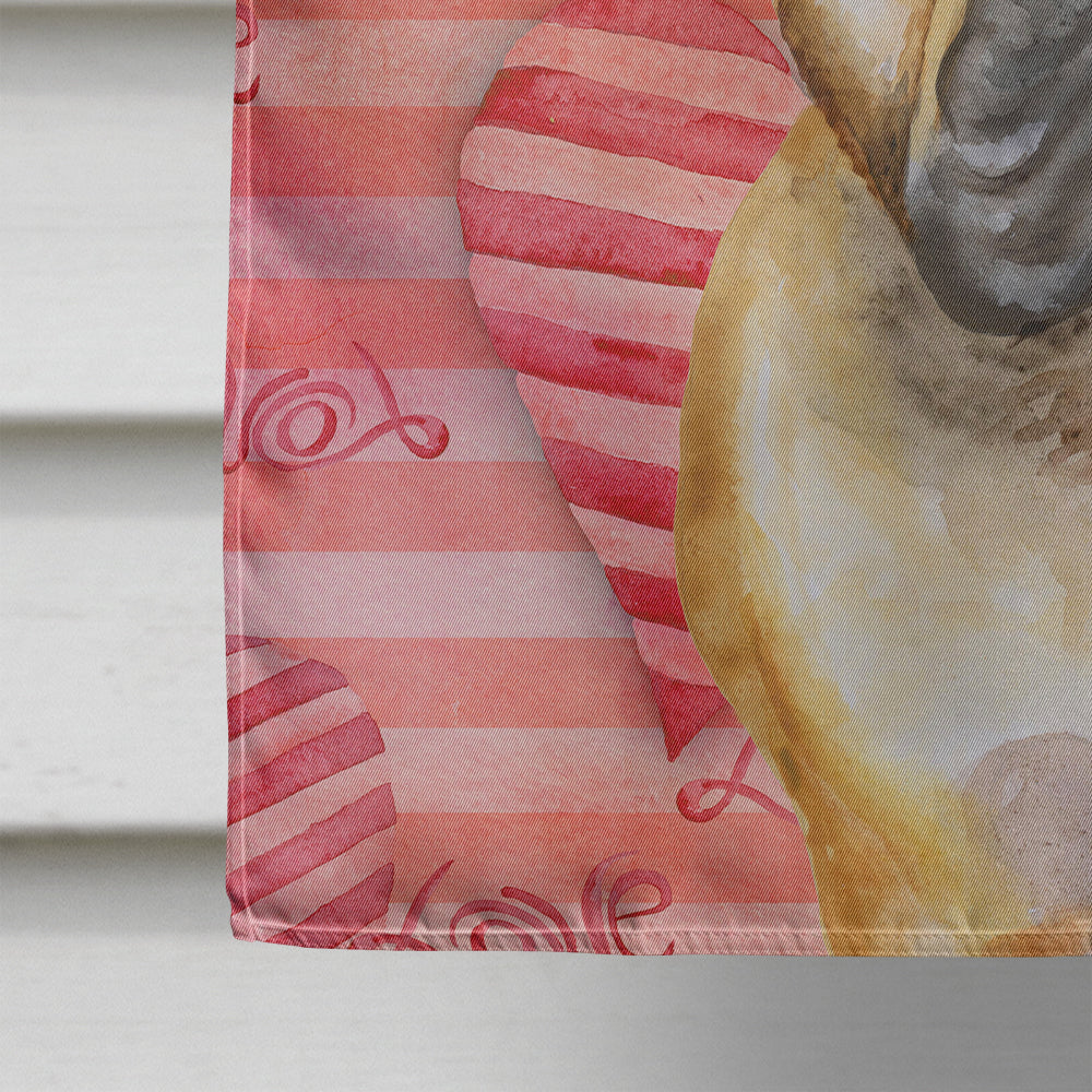 French Bulldog Love House Flag 28x40 Porch Sleeve Pole Decorative Outside Yard Banner Artwork Wall Hanging, Polyester