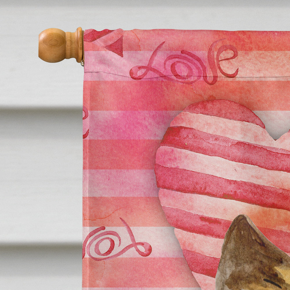 Cairn Terrier Love House Flag 28x40 Porch Sleeve Pole Decorative Outside Yard Banner Artwork Wall Hanging, Polyester