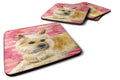 Cairn Terrier Love Foam Coasters Set of 4 Cup Coasters for Indoor Outdoor, Tabletop Protection, Anti Slip, Mouse pad Material