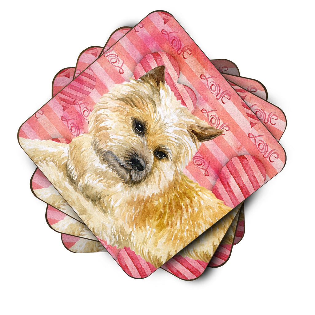 Cairn Terrier Love Foam Coasters Set of 4 Cup Coasters for Indoor Outdoor, Tabletop Protection, Anti Slip, Mouse pad Material