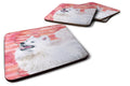 Samoyed Love Foam Coasters Set of 4 Cup Coasters for Indoor Outdoor, Tabletop Protection, Anti Slip, Mouse pad Material
