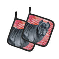 Cane Corso Love Pot Holder Set of 2 Heat Resistant Quilted Hot Pads 7.5 x 7.5 Inch, Insulated Kitchen Trivets for Cooking & Baking