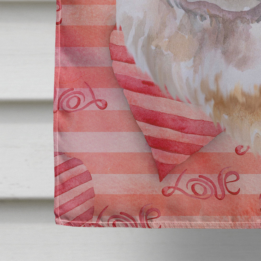 Chow Chow Love House Flag 28x40 Porch Sleeve Pole Decorative Outside Yard Banner Artwork Wall Hanging, Polyester