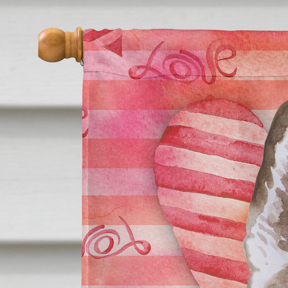 Siberian Husky Grey Love House Flag 28x40 Porch Sleeve Pole Decorative Outside Yard Banner Artwork Wall Hanging, Polyester