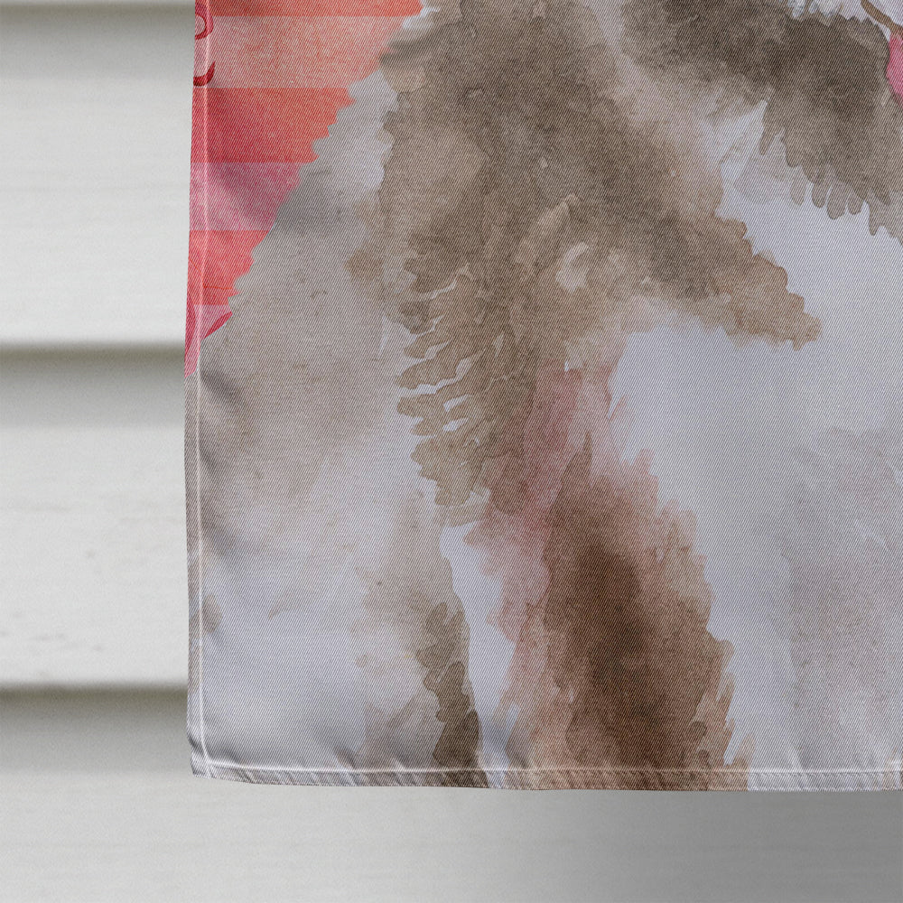 Siberian Husky Grey Love House Flag 28x40 Porch Sleeve Pole Decorative Outside Yard Banner Artwork Wall Hanging, Polyester