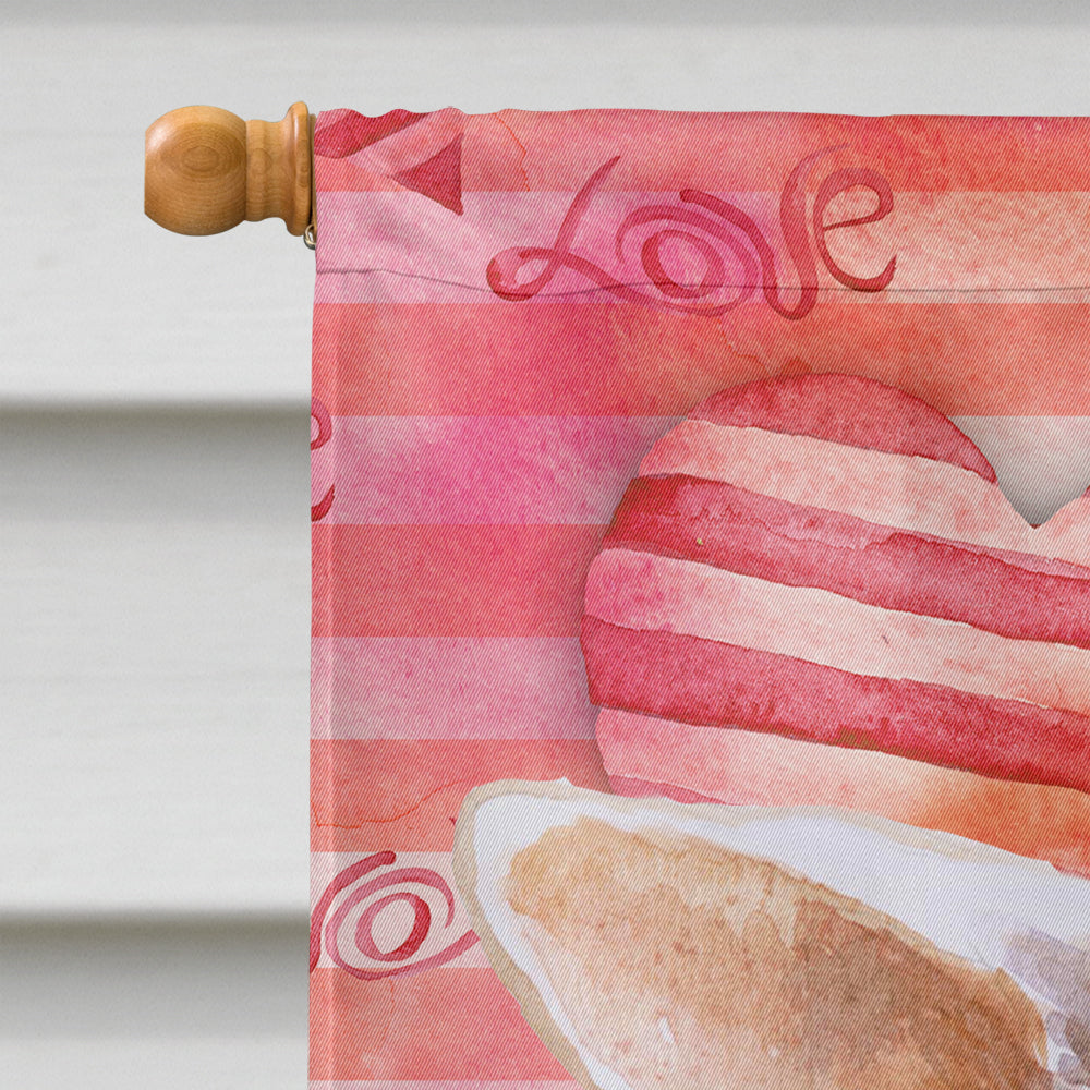 Chihuahua Leg up Love House Flag 28x40 Porch Sleeve Pole Decorative Outside Yard Banner Artwork Wall Hanging, Polyester