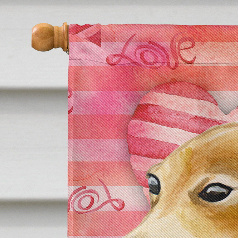 Italian Greyhound Love House Flag 28x40 Porch Sleeve Pole Decorative Outside Yard Banner Artwork Wall Hanging, Polyester