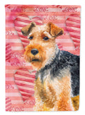 Welsh Terrier Love House Flag 28x40 Porch Sleeve Pole Decorative Outside Yard Banner Artwork Wall Hanging, Polyester