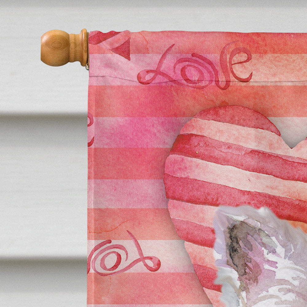 Westie Love House Flag 28x40 Porch Sleeve Pole Decorative Outside Yard Banner Artwork Wall Hanging, Polyester