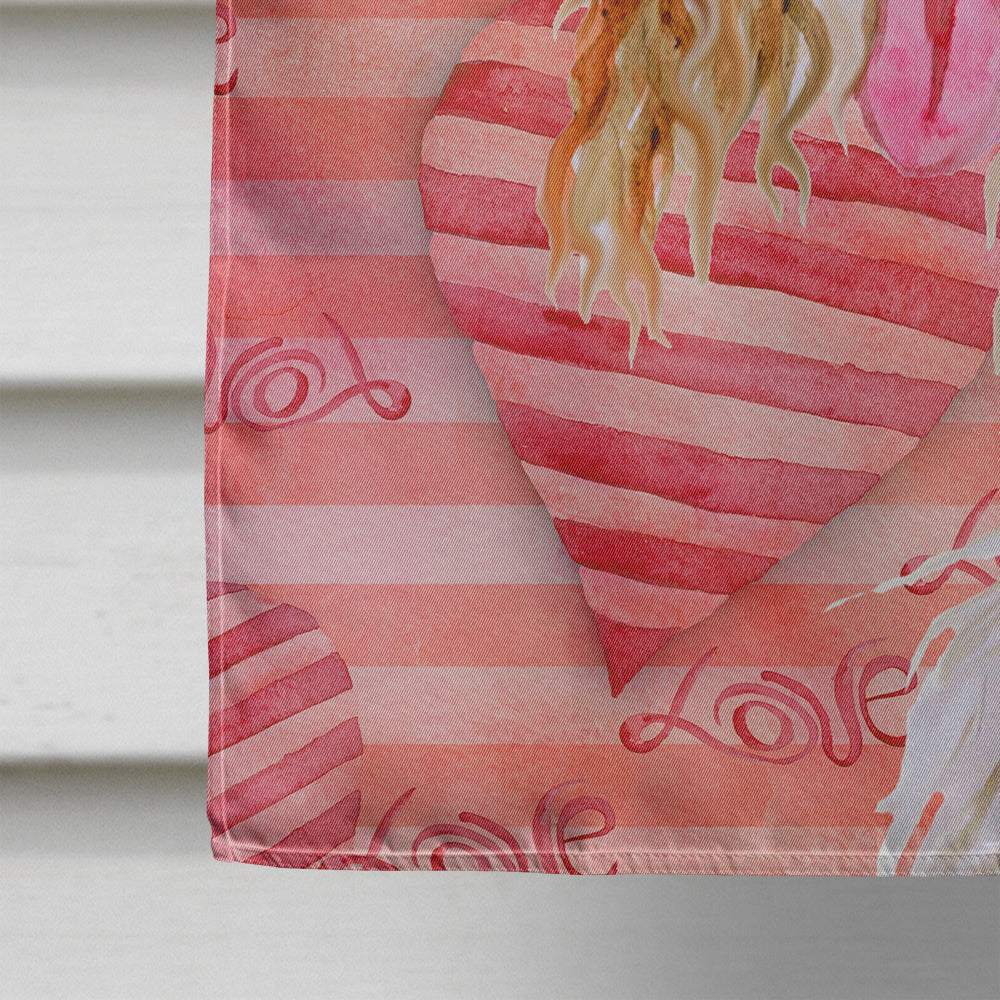 Afghan Hound Love House Flag 28x40 Porch Sleeve Pole Decorative Outside Yard Banner Artwork Wall Hanging, Polyester