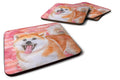 Akita Love Foam Coasters Set of 4 Cup Coasters for Indoor Outdoor, Tabletop Protection, Anti Slip, Mouse pad Material