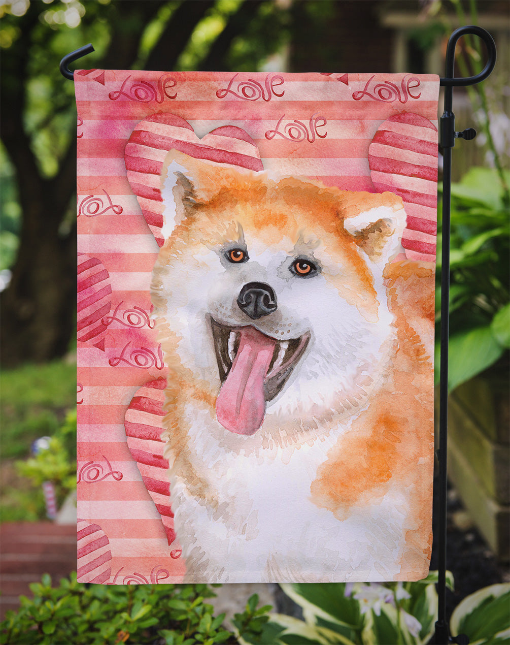 Akita Love Garden Flag Mailbox Decorative Yard Banner Outside Patio Artwork for Flower Beds, Garden Size, Multicolor