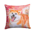 Akita Love Decorative Throw Pillow 14x14 Indoor Outdoor Accent Cushion, Fabric Cover with Insert for Sofa, Bed, Porch & Living Room