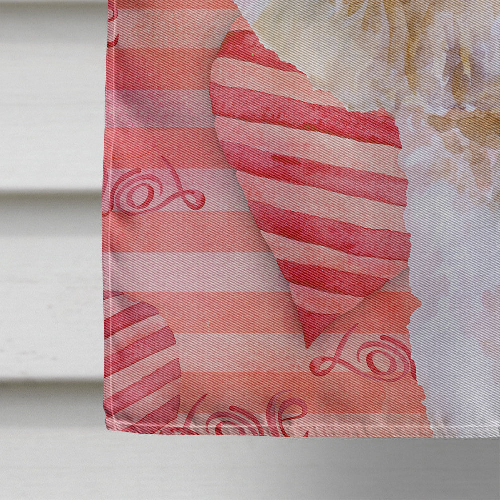 Bichon Frise #2 Love House Flag 28x40 Porch Sleeve Pole Decorative Outside Yard Banner Artwork Wall Hanging, Polyester