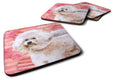 Bichon Frise #2 Love Foam Coasters Set of 4 Cup Coasters for Indoor Outdoor, Tabletop Protection, Anti Slip, Mouse pad Material