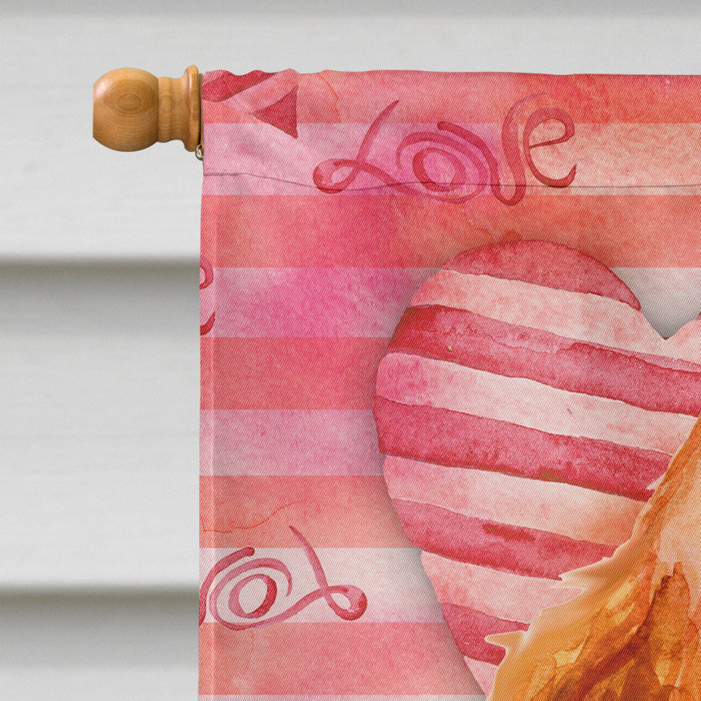 Cocker Spaniel Love House Flag 28x40 Porch Sleeve Pole Decorative Outside Yard Banner Artwork Wall Hanging, Polyester