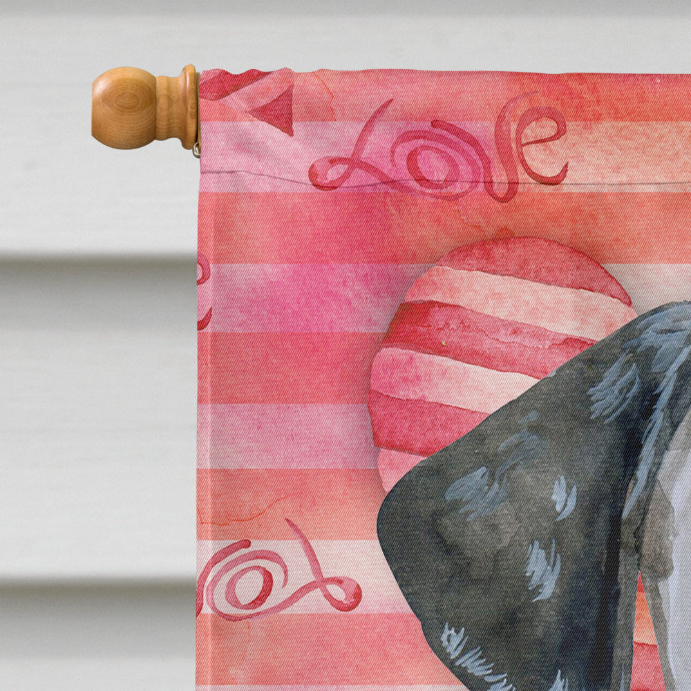 Dalmatian Puppy Love House Flag 28x40 Porch Sleeve Pole Decorative Outside Yard Banner Artwork Wall Hanging, Polyester