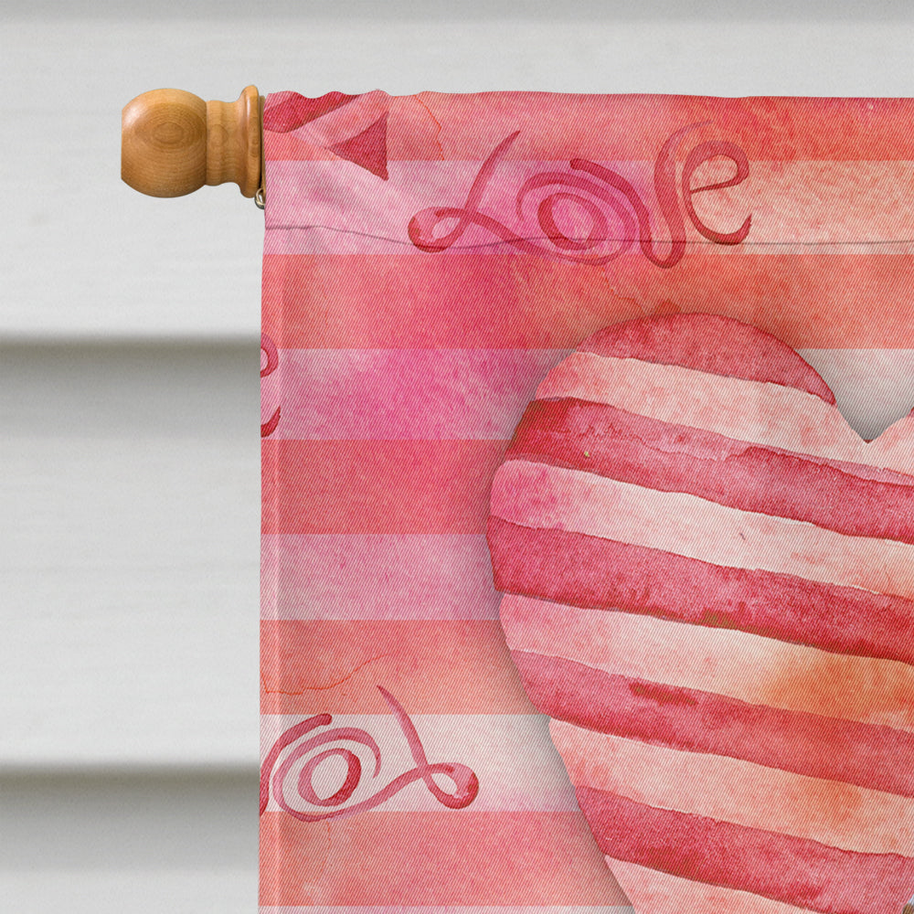 Doberman Pinscher Love House Flag 28x40 Porch Sleeve Pole Decorative Outside Yard Banner Artwork Wall Hanging, Polyester