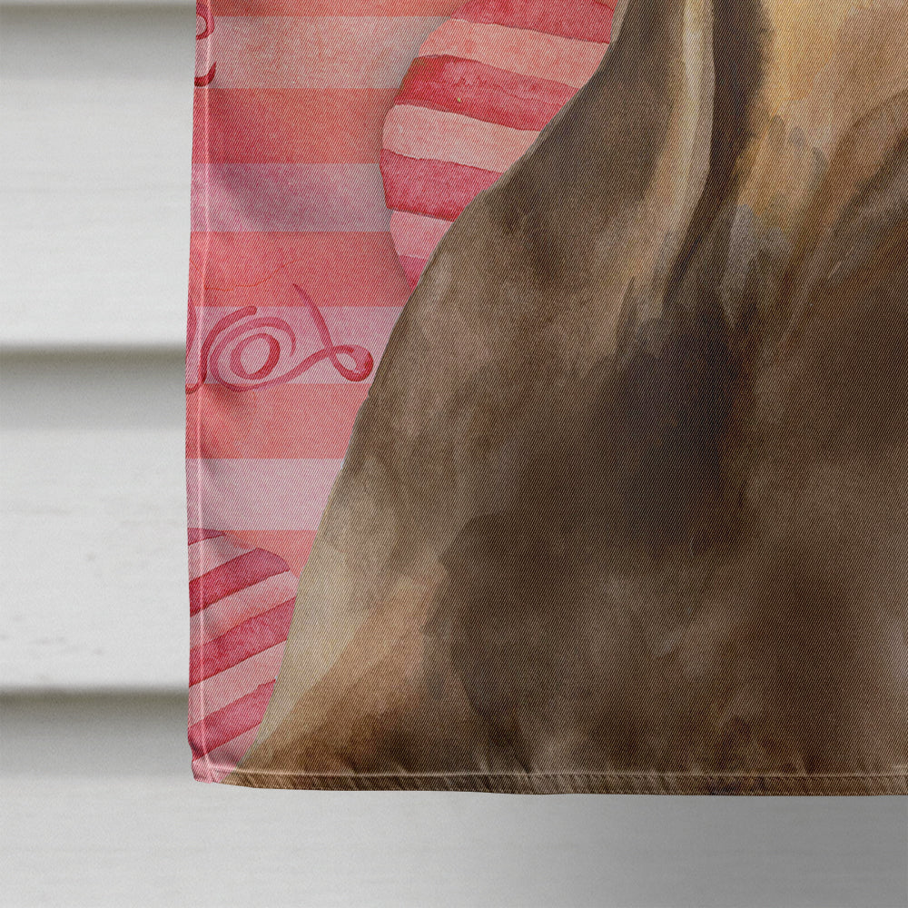 Doberman Pinscher Love House Flag 28x40 Porch Sleeve Pole Decorative Outside Yard Banner Artwork Wall Hanging, Polyester