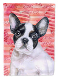 French Bulldog Black White Love House Flag 28x40 Porch Sleeve Pole Decorative Outside Yard Banner Artwork Wall Hanging, Polyester