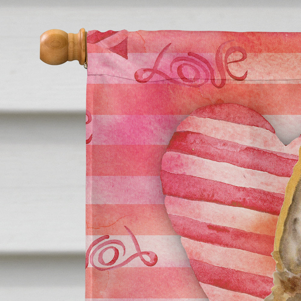 German Shepherd #2 Love House Flag 28x40 Porch Sleeve Pole Decorative Outside Yard Banner Artwork Wall Hanging, Polyester
