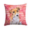 Jack Russell Terrier #2 Love Decorative Throw Pillow 14x14 Indoor Outdoor Accent Cushion, Fabric Cover with Insert for Sofa, Bed, Porch & Living Room